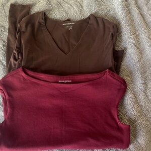 Banana Republic Factory Brown and Burgundy Bodysuits